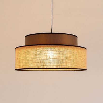 Luster na sajli BOHO 1xE27/60W/230V prečnik 40 cm braon/bež