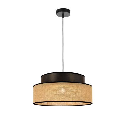 Luster na sajli BOHO 1xE27/60W/230V prečnik 40 cm braon/bež