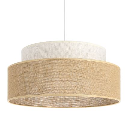 Luster na sajli BOHO 1xE27/60W/230V prečnik 40 cm krem/bež