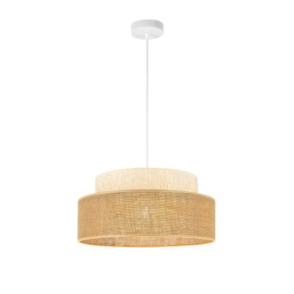 Luster na sajli BOHO 1xE27/60W/230V prečnik 40 cm krem/bež