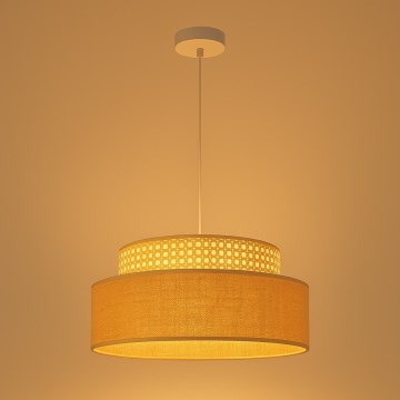 Luster na sajli BOHO 1xE27/60W/230V, prečnik 40 cm, ratan