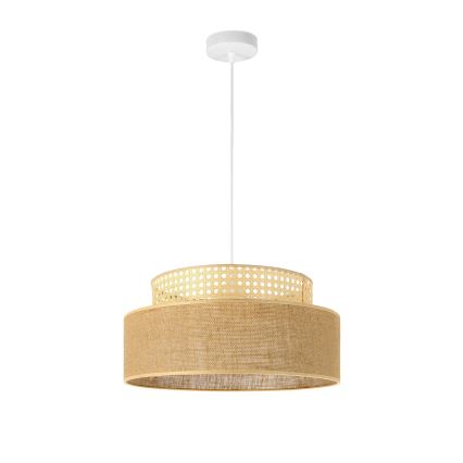 Luster na sajli BOHO 1xE27/60W/230V, prečnik 40 cm, ratan