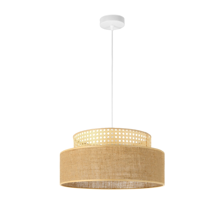 Luster na sajli BOHO 1xE27/60W/230V, prečnik 40 cm, ratan