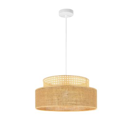 Luster na sajli BOHO 1xE27/60W/230V, prečnik 40 cm, ratan