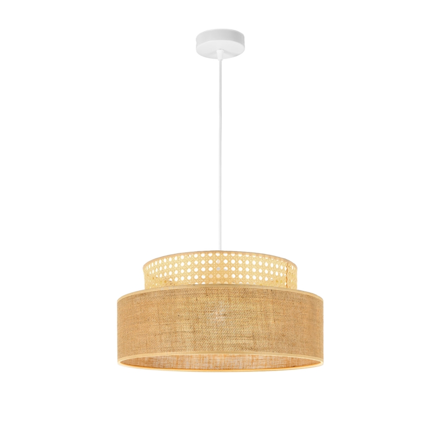 Luster na sajli BOHO 1xE27/60W/230V, prečnik 40 cm, ratan