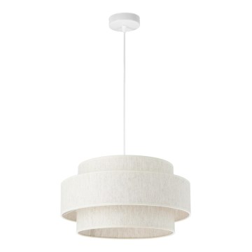 Luster na sajli BOHO 1xE27/60W/230V Ø 40 cm bela