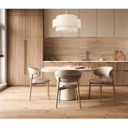 Luster na sajli BOHO 1xE27/60W/230V Ø 40 cm bela