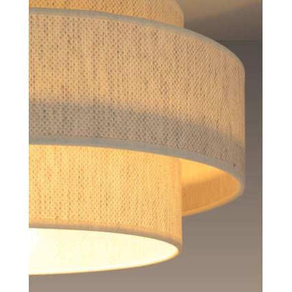 Luster na sajli BOHO 1xE27/60W/230V Ø 40 cm bela