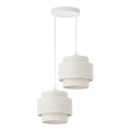 Luster na sajli BOHO 2xE27/60W/230V bela