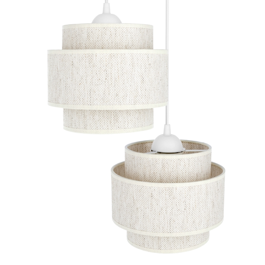 Luster na sajli BOHO 2xE27/60W/230V bela