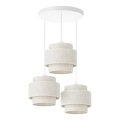 Luster na sajli BOHO 3xE27/60W/230V bela