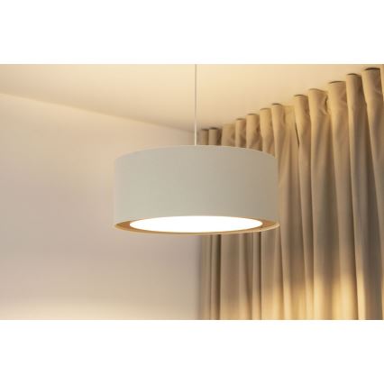 Luster na sajli BOHO TRINITI 1xE27/60W/230V, prečnik 50 cm, krem