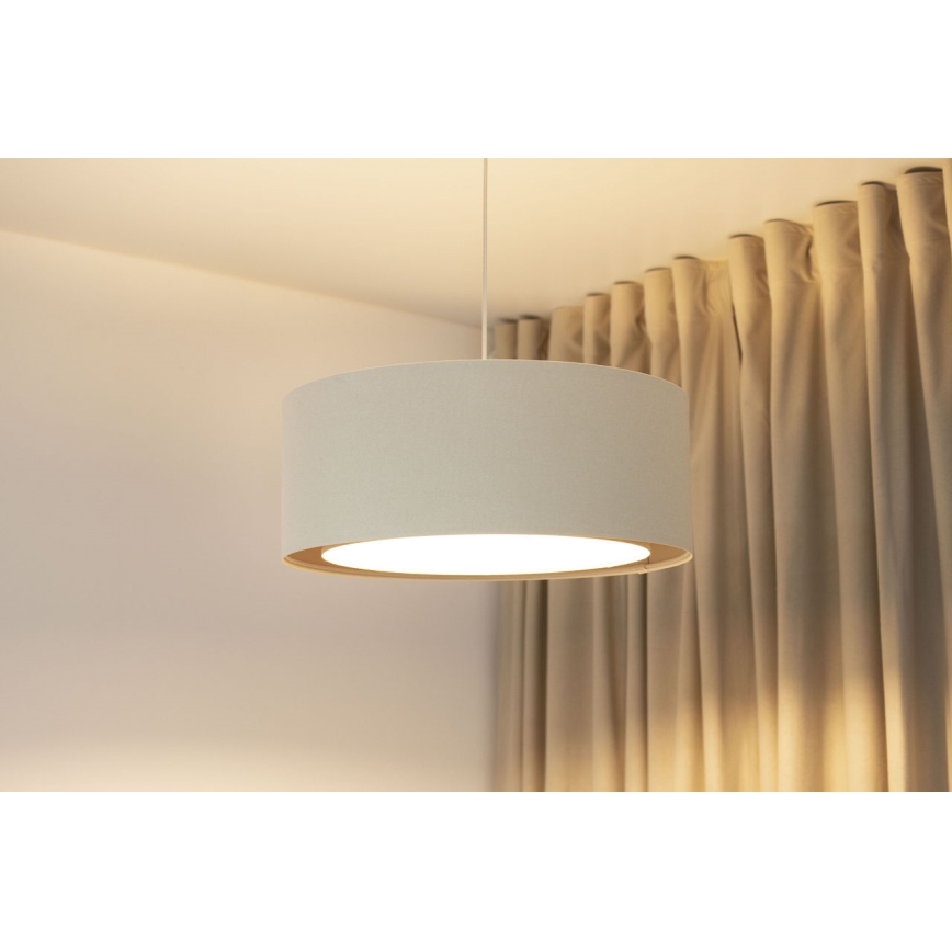 Luster na sajli BOHO TRINITI 1xE27/60W/230V, prečnik 50 cm, krem