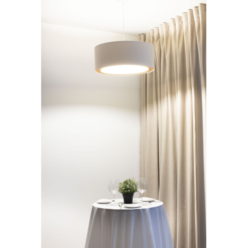 Luster na sajli BOHO TRINITI 1xE27/60W/230V, prečnik 50 cm, krem