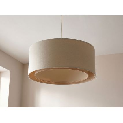 Luster na sajli BOHO TRINITI 1xE27/60W/230V, prečnik 50 cm, krem