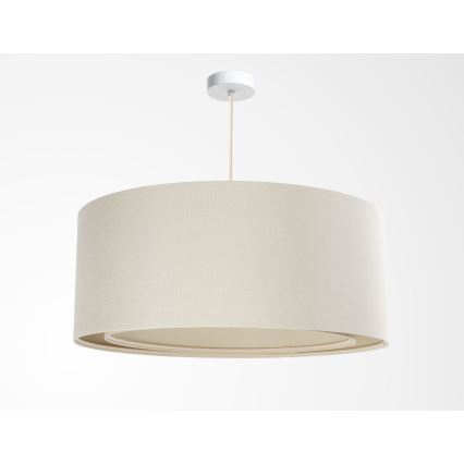 Luster na sajli BOHO TRINITI 1xE27/60W/230V, prečnik 50 cm, krem