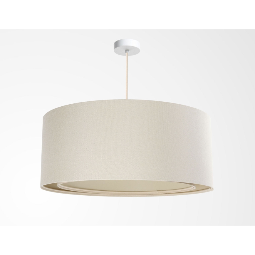 Luster na sajli BOHO TRINITI 1xE27/60W/230V, prečnik 50 cm, krem