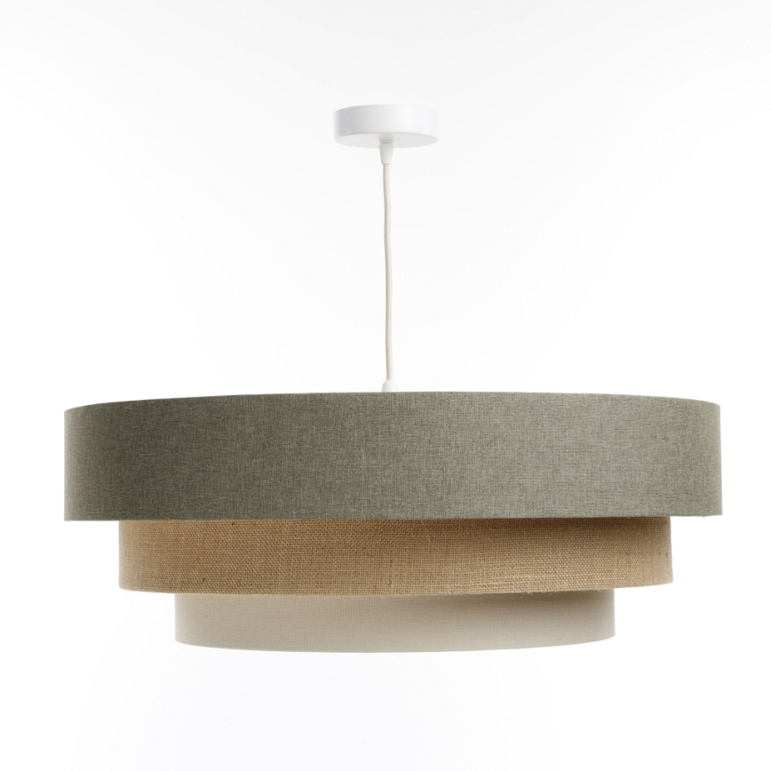 Luster na sajli BOHO TRINITI 1xE27/60W/230V siva/bež/krem