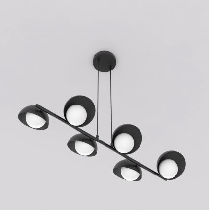 Luster na sajli BOOM 6xG9/8W/230V crna