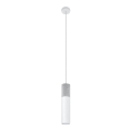 Luster na sajli BORGIO 1xGU10/40W/230V beton/metal bela