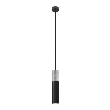 Luster na sajli BORGIO, 1xGU10/40W/230V, beton/metal, crne boje
