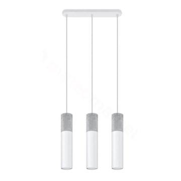 Luster na sajli BORGIO 3xGU10/40W/230V beton/metal beo
