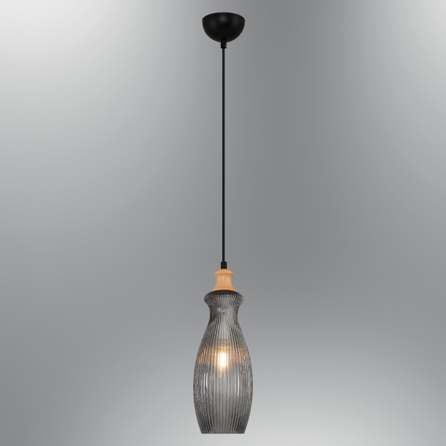 Luster na sajli BOTTLE 1xE14/4W/230V sa zadimljenim staklom