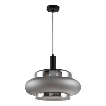 Luster na sajli BRIZI 1xE27/40W/230V siva/zadimljena
