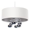 Luster na sajli BUBBLE 1xE27/60W/230V prečnik 40 cm bela
