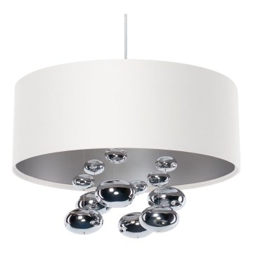 Luster na sajli BUBBLE 1xE27/60W/230V prečnik 40 cm bela