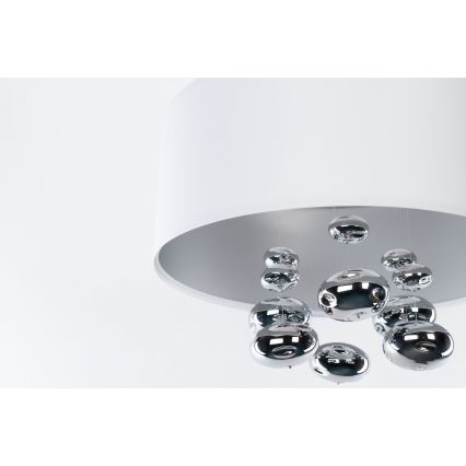 Luster na sajli BUBBLE 1xE27/60W/230V prečnik 40 cm bela