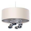 Luster na sajli BUBBLE 1xE27/60W/230V prečnik 40 cm bež