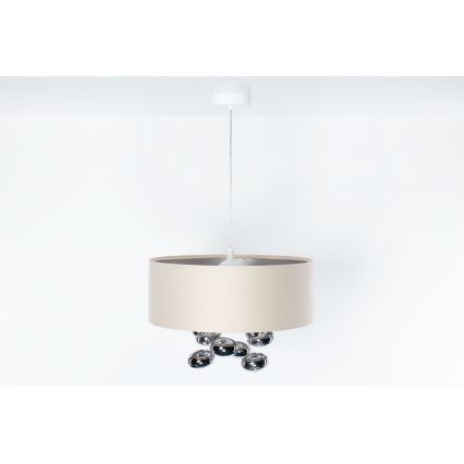 Luster na sajli BUBBLE 1xE27/60W/230V prečnik 40 cm bež
