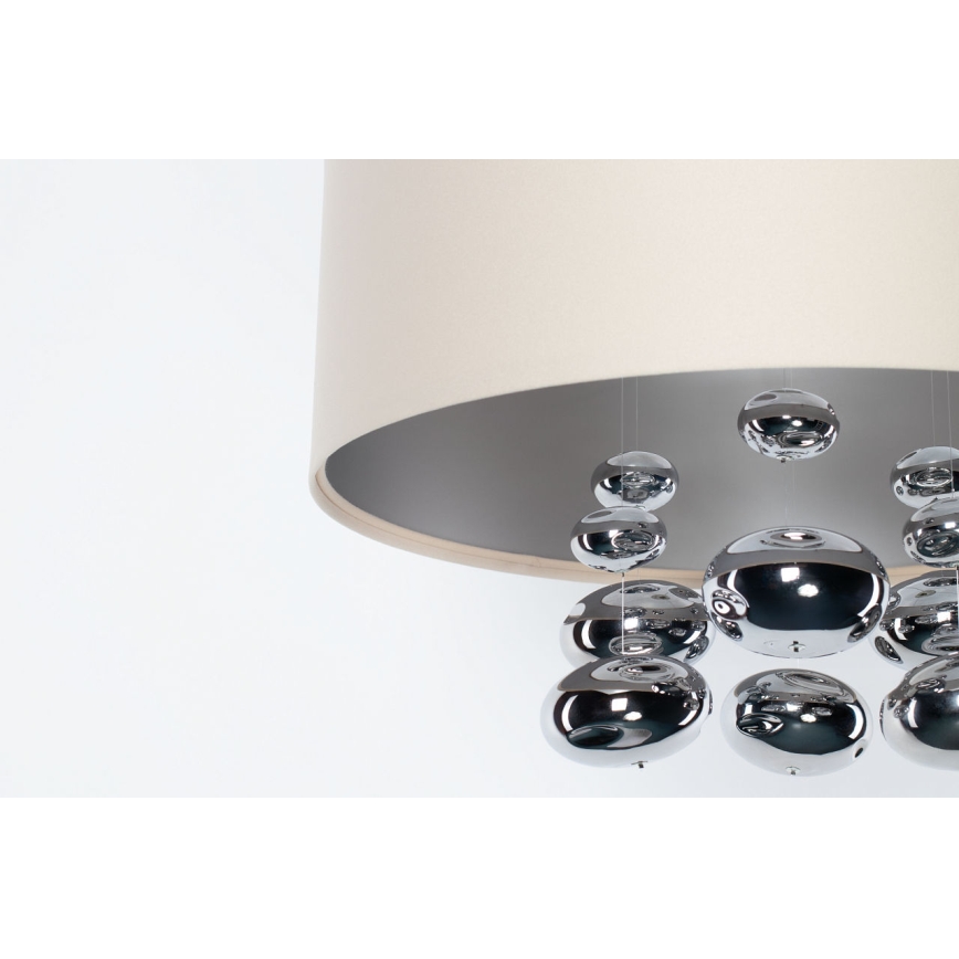 Luster na sajli BUBBLE 1xE27/60W/230V prečnik 40 cm bež