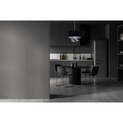 Luster na sajli BUBBLE 1xE27/60W/230V prečnika 40 cm crna