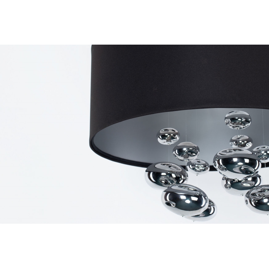 Luster na sajli BUBBLE 1xE27/60W/230V prečnika 40 cm crna