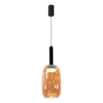 Luster na sajli BUENO 1xGX53/9W/230V prečnik 15 cm zadimljeno braon