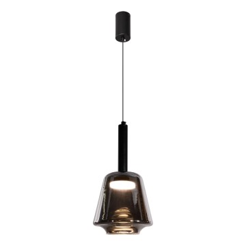 Luster na sajli BUENO 1xGX53/9W/230V prečnik 18 cm zadimljeno crna