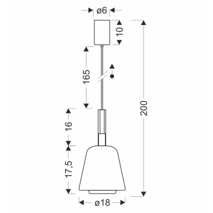 Luster na sajli BUENO 1xGX53/9W/230V prečnik 18 cm zadimljeno crna