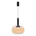 Luster na sajli BUENO 1xGX53/9W/230V, prečnik 25 cm, dimljeno bež