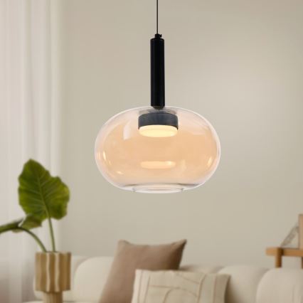 Luster na sajli BUENO 1xGX53/9W/230V, prečnik 25 cm, dimljeno bež