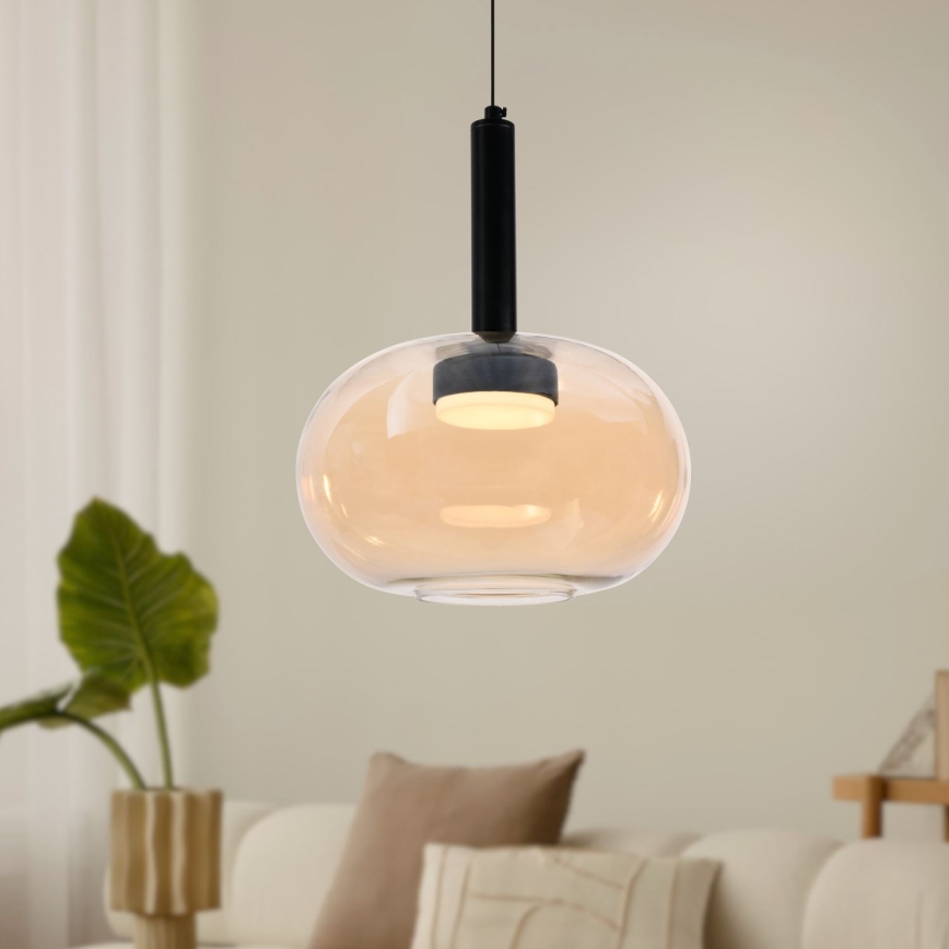 Luster na sajli BUENO 1xGX53/9W/230V, prečnik 25 cm, dimljeno bež