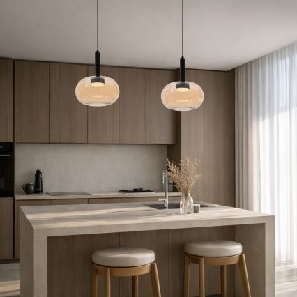 Luster na sajli BUENO 1xGX53/9W/230V, prečnik 25 cm, dimljeno bež
