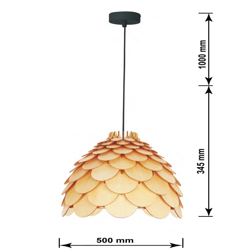 Luster na sajli BURGO 1xE27/60W/230V Ø 50 cm