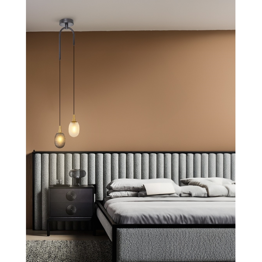 Luster na sajli CACTUS 2xG9/5W/230V siva/bela