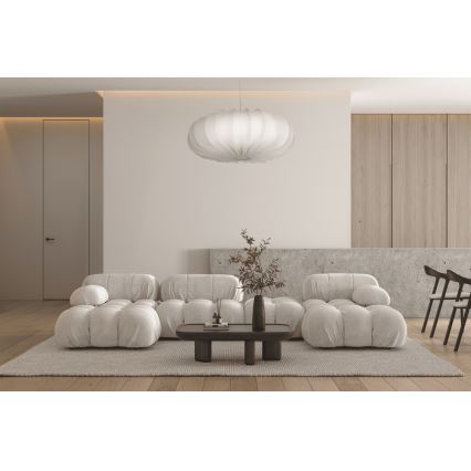 Luster na sajli CAFEE 1xE27/40W/230V prečnik 66 cm beo