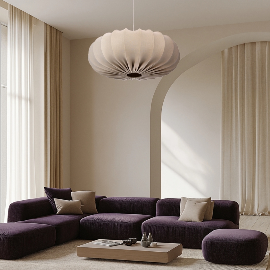 Luster na sajli CAFEE 1xE27/40W/230V prečnik 66 cm bež