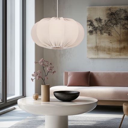 Luster na sajli CAFEE 1xE27/40W/230V, prečnika 52 cm, bež