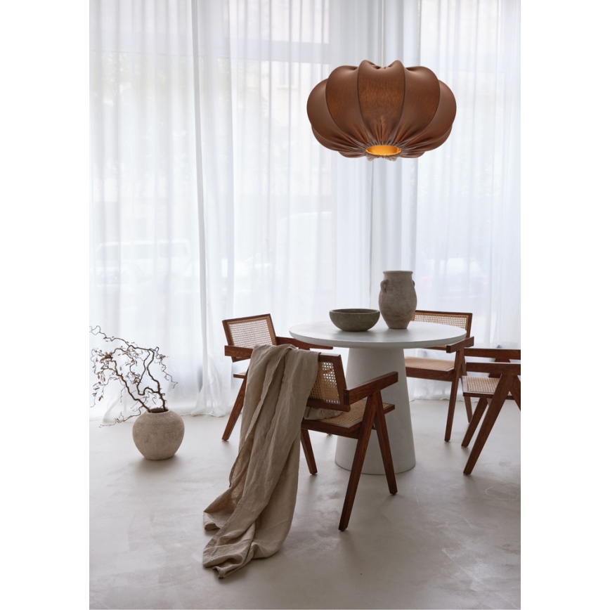Luster na sajli CAFEE 1xE27/40W/230V Ø 52 cm braon