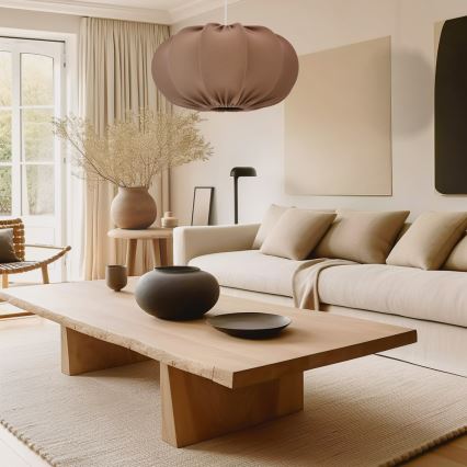 Luster na sajli CAFEE 1xE27/40W/230V Ø 52 cm braon